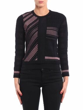 Missoni Crewneck Sweater with Pink Accents